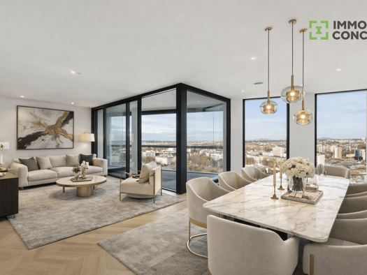 Wohnung zum Kauf - Erstbezug provisionsfrei 1.419.000 € 4 Zimmer 124,1 m² 13. Geschoss Ostend Frankfurt am Main 60314