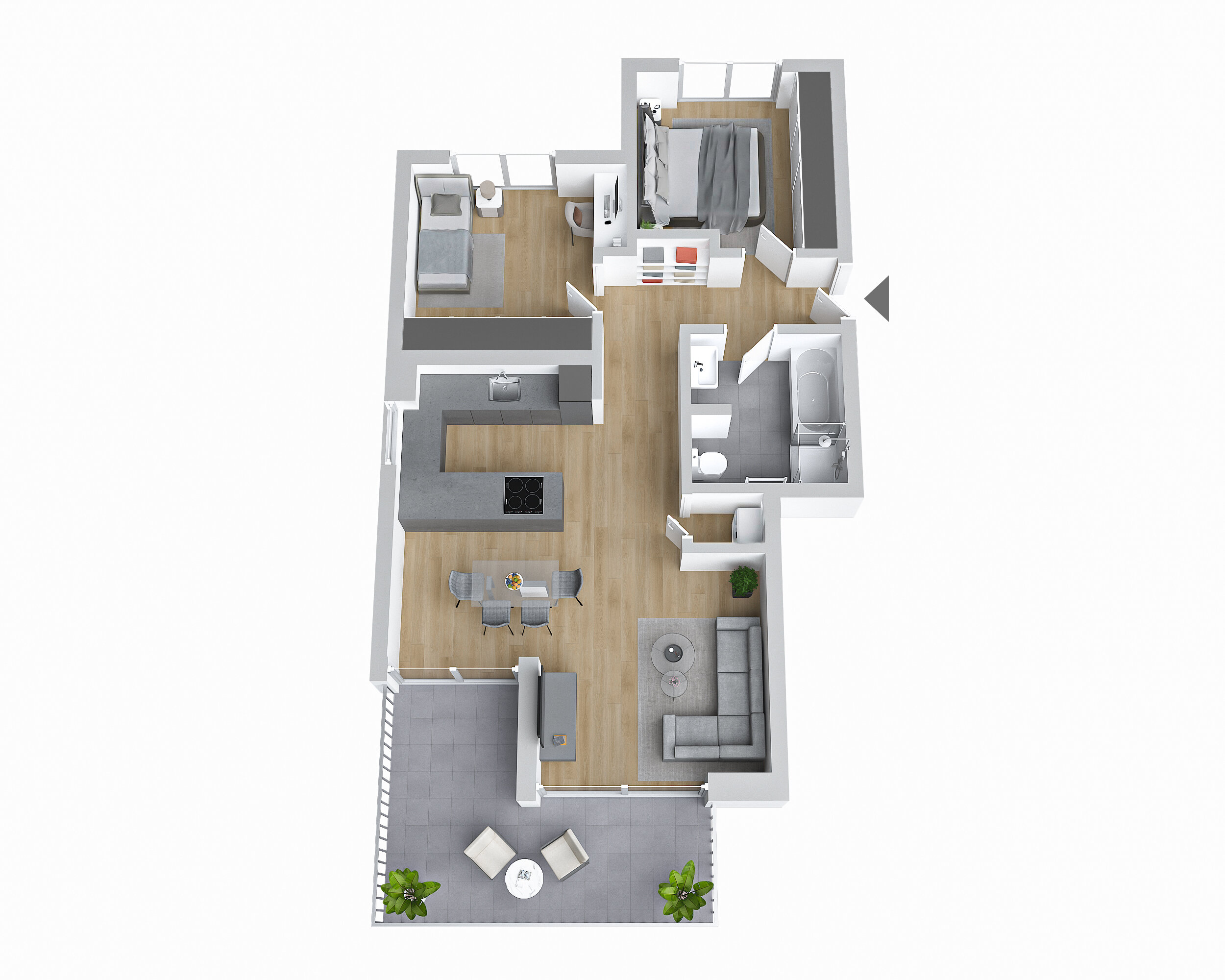 Wohnung zum Kauf provisionsfrei als Kapitalanlage geeignet 476.900 € 3,5 Zimmer 81,6 m²<br/>Wohnfläche Burlafingen Neu-Ulm 89233