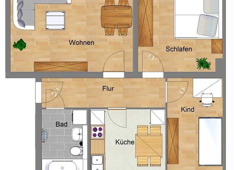 Wohnung zur Miete 477 € 3 Zimmer 64,1 m² frei ab 16.04.2026 Goethestr. 7 Seelze 30926