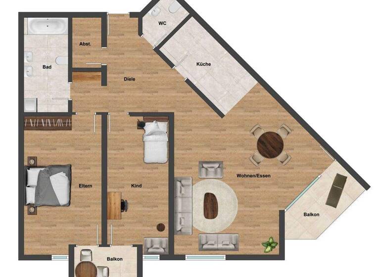 Wohnung zum Kauf 305.000 € 3 Zimmer 113 m² Rastatt 76437