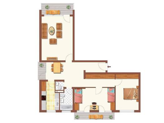 Wohnung zur Miete 1.375 € 3,5 Zimmer 105 m² EG frei ab sofort Frauenaurach Erlangen 91056