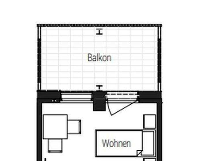 Studio zur Miete - Erstbezug 702 € 1 Zimmer 25 m² 4. Geschoss Steinbühler Straße 4-6 Tafelhof Nürnberg 90443
