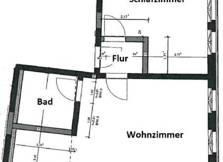 Wohnung zur Miete 590 € 2 Zimmer 69,4 m²<br/>Wohnfläche 3.<br/>Geschoss Leipziger Straße 1 Meißen Meißen 01662