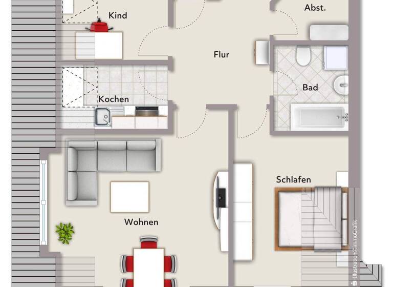Wohnung zum Kauf 180.000 € 3 Zimmer 69,1 m² Ohmstede Oldenburg 26125