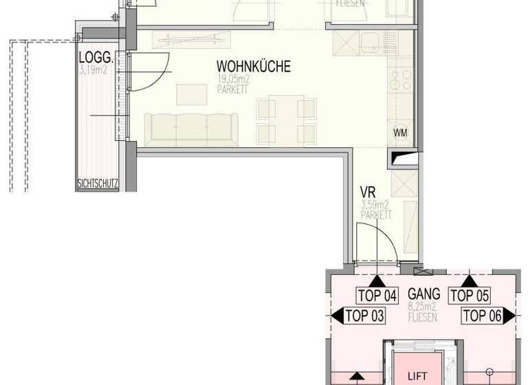 Studio zum Kauf - Erstbezug 238.000 € 2 Zimmer 37,2 m² 1. Geschoss frei ab 31.12.2026 Wien,Floridsdorf 1210