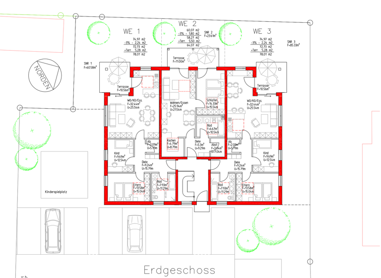 Wohnung zum Kauf - Erstbezug 253.076 € 2 Zimmer 64,1 m² 1. Geschoss Auerbach Auerbach in der Oberpfalz 91275