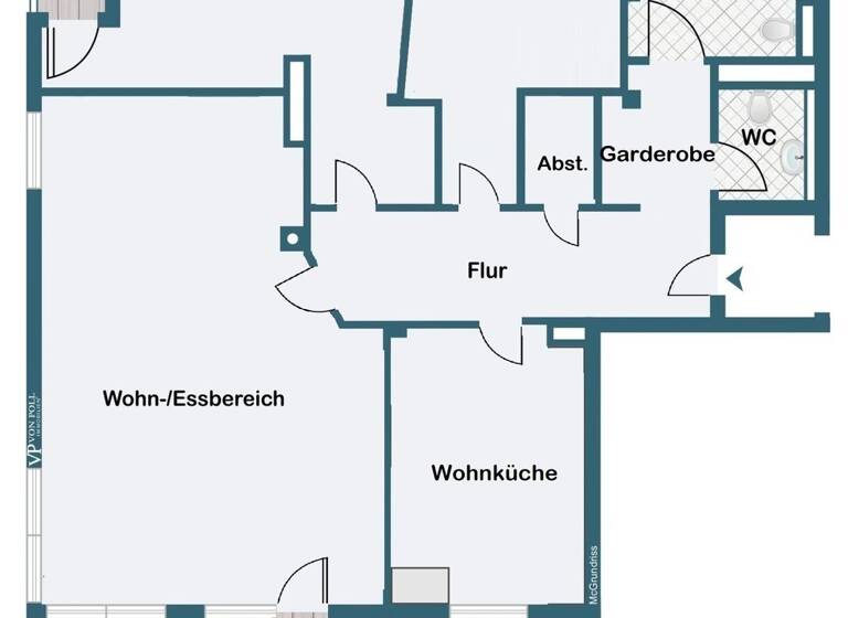 Wohnung zum Kauf 950.000 € 3 Zimmer 127,4 m² 2. Geschoss Nordend-Ost Frankfurt am Main 60385