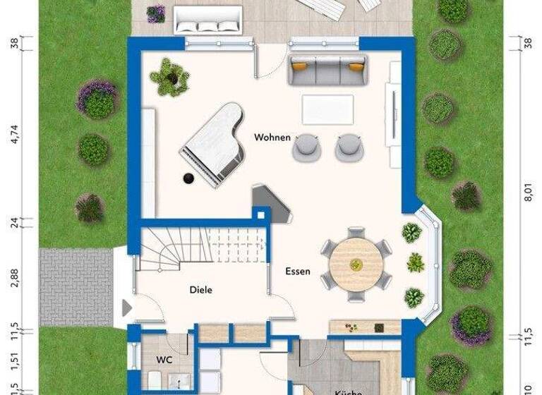 Einfamilienhaus zum Kauf 430.000 € 4 Zimmer 130 m² 664 m² Grundstück Moorhausen Lilienthal 28865