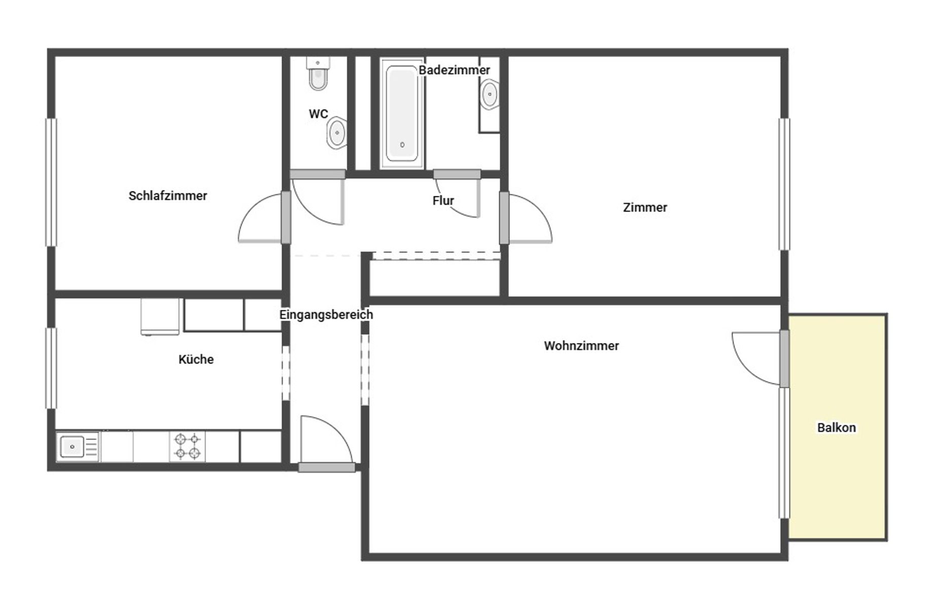 Wohnung zum Kauf 219.000 € 3 Zimmer 77,3 m²<br/>Wohnfläche 5.<br/>Geschoss Nordstadt Schwetzingen 68723