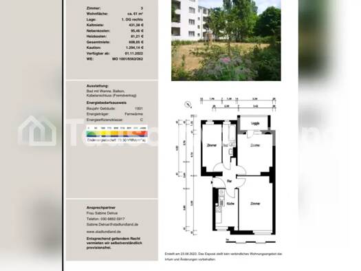 Wohnung zur Miete Tauschwohnung 520 € 3 Zimmer 61 m² 2. Geschoss Müggelheim Berlin 12489