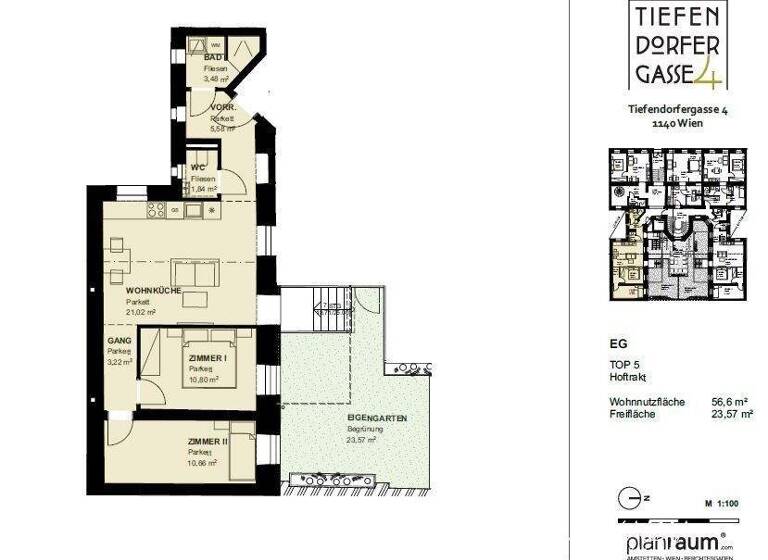 Wohnung zum Kauf - Erstbezug 335.000 € 3 Zimmer 56,7 m² EG Wien 1140