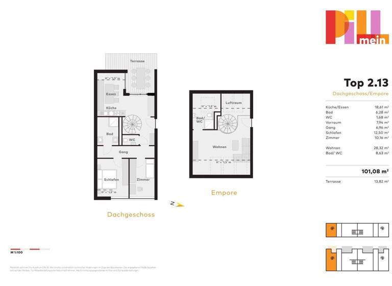 Wohnung zum Kauf - Erstbezug 599.000 € 4 Zimmer 101,1 m² 4. Geschoss Waldegg Linz 4020