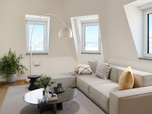 Penthouse zur Miete - Erstbezug 2.320 € 3 Zimmer 104,5 m² 5. Geschoss frei ab 01.02.2026 Frauenstr. 124 Mitte Ulm 89073