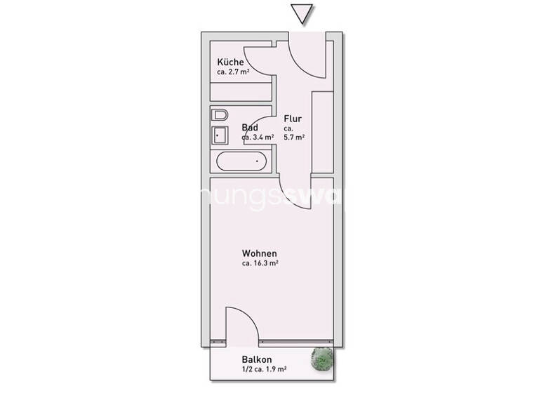 Studio zur Miete Tauschwohnung 600 € 1 Zimmer 30 m² 5. Geschoss Schwabing-West München 80796