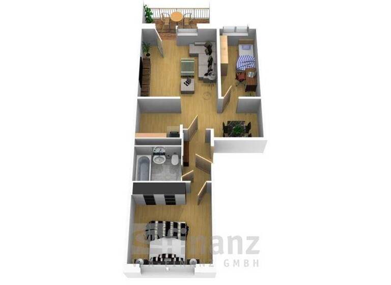 Wohnung zum Kauf 55.000 € 3 Zimmer 56,9 m² Markersdorf Chemnitz 09122