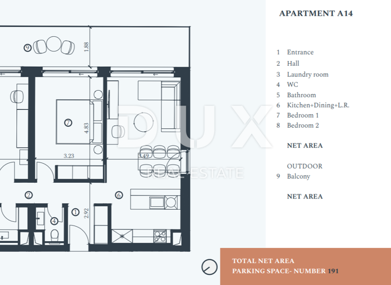 Wohnung zum Kauf 903.681 € 2 Zimmer 1. Geschoss Umag 52470