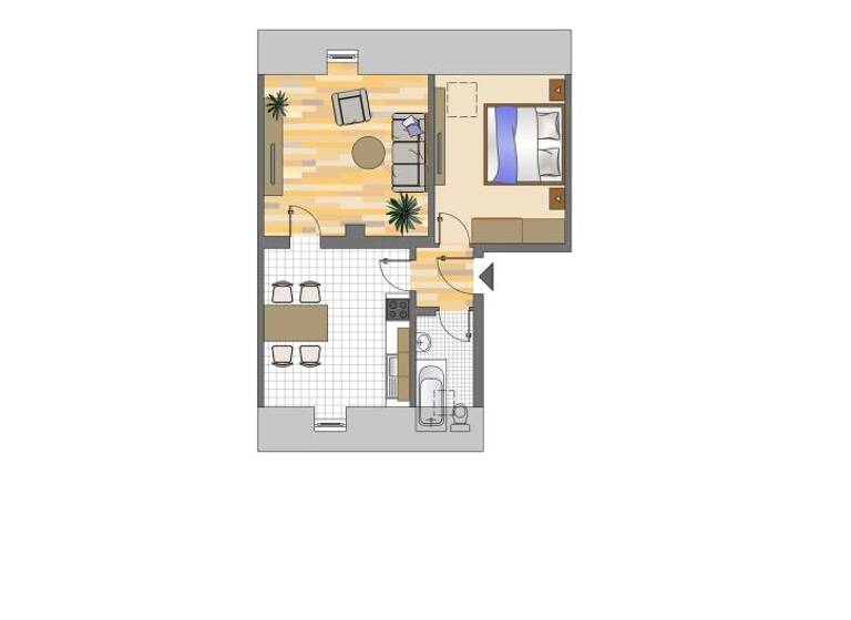 Wohnung zur Miete 409 € 2 Zimmer 51 m² 2. Geschoss Hertastraße 45 Bulmke-Hüllen Gelsenkirchen 45888