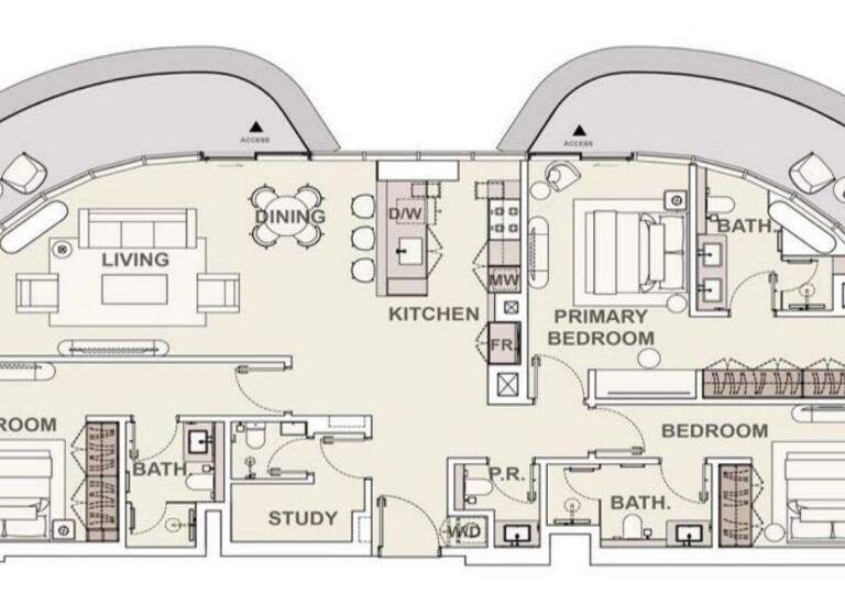 Wohnung zum Kauf provisionsfrei 1.035.500 € 5 Zimmer 161,7 m² 1. Geschoss Ras Al Khaimah