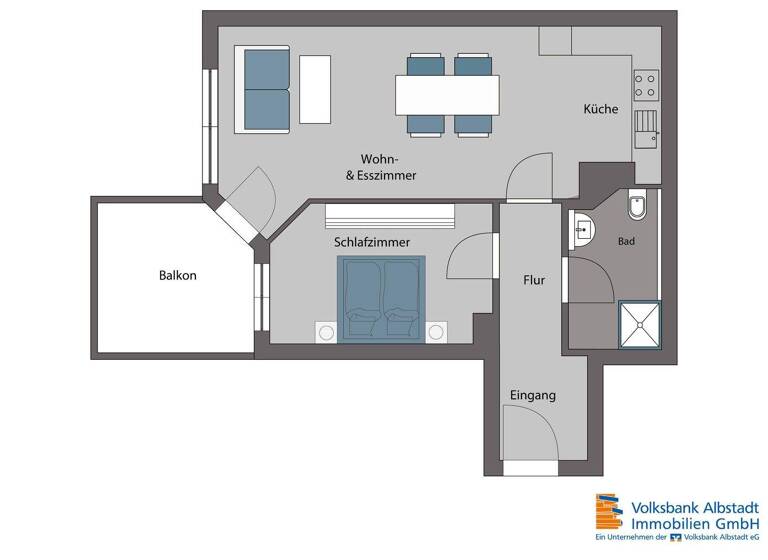 Wohnung zum Kauf 119.000 € 2 Zimmer 52 m² 3. Geschoss frei ab sofort Tailfingen Albstadt 72461