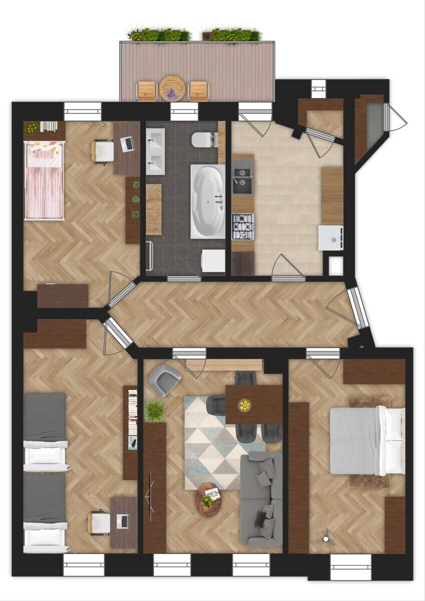 Wohnung zum Kauf 299.000 € 4 Zimmer 103 m²<br/>Wohnfläche 1.<br/>Geschoss Blumenstraße 16 Zentrum - Nord Leipzig 04105