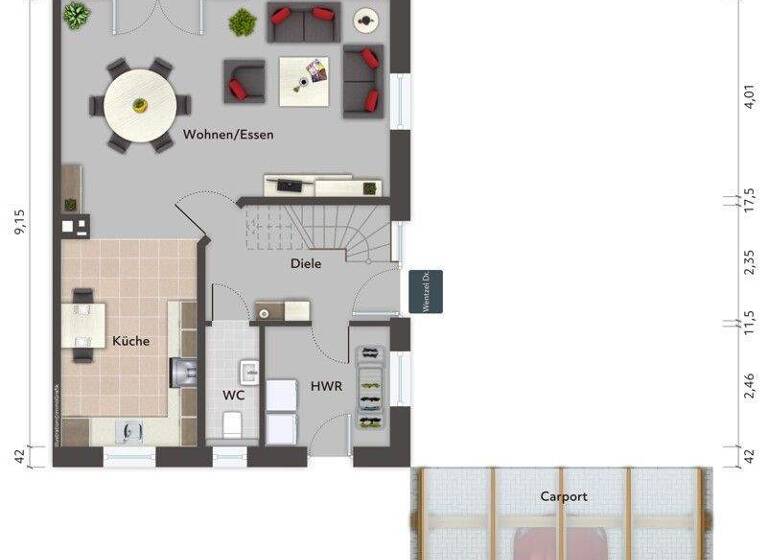 Doppelhaushälfte zum Kauf provisionsfrei 549.000 € 4 Zimmer 117 m² 352 m² Grundstück Glinde 21509