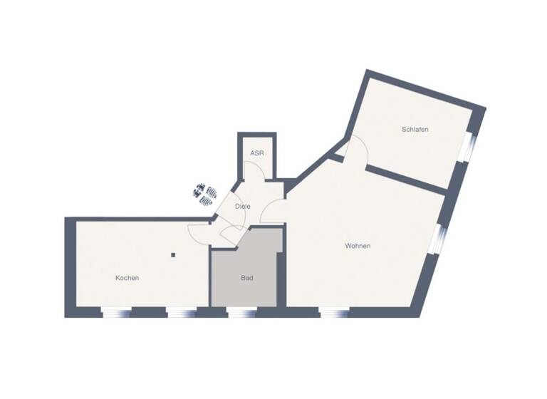 Wohnung zum Kauf 176.543 € 2 Zimmer 55,7 m² Grimma 04668