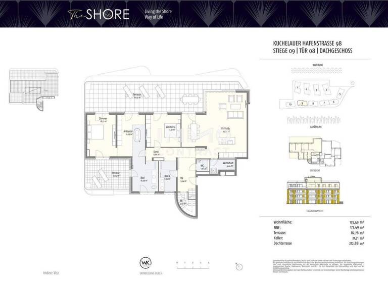 Penthouse zum Kauf - Erstbezug 1.900.000 € 3 Zimmer 169,6 m² Wien 1190