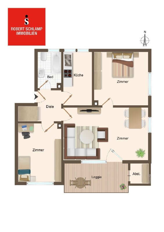 Wohnung zum Kauf 275.000 € 3 Zimmer 70 m²<br/>Wohnfläche 1.<br/>Geschoss Bad Aibling 83043