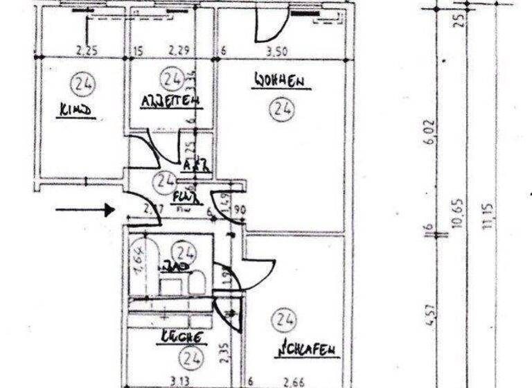 Wohnung zum Kauf 124.500 € 3,5 Zimmer 69 m² 2. Geschoss Grünau-Ost Leipzig 04209