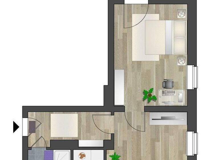 Wohnung zur Miete 310 € 2 Zimmer 52 m² 2. Geschoss frei ab 01.02.2026 Uferstr. 32 Lutherviertel Chemnitz 09126