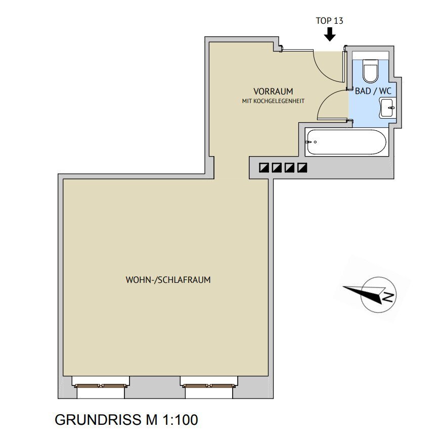 Wohnung zum Kauf 266.760 € 1 Zimmer 34,2 m²<br/>Wohnfläche 2.<br/>Geschoss Buchfeldgasse Wien 1080