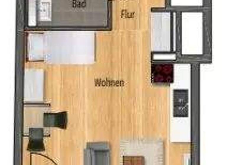 Studio zur Miete 665 € 1 Zimmer 42,9 m² Geschoss 4/5 Weststadt Pforzheim 75172