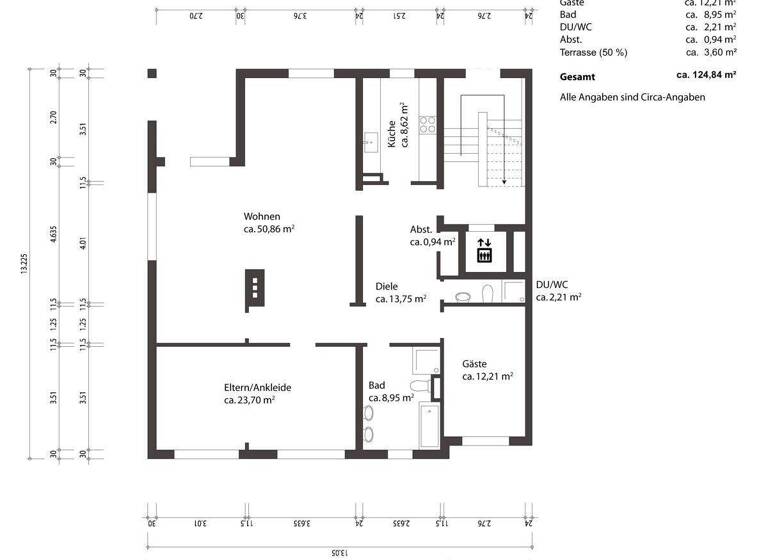 Terrassenwohnung zum Kauf 890.000 € 3,5 Zimmer 125 m² EG frei ab sofort Thalk.Obersendl.-Forsten-Fürstenr.-Solln München 81479