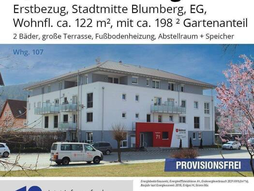 Wohnung zum Kauf provisionsfrei 384.300 € 3,5 Zimmer 122 m² EG frei ab sofort Hauptstraße 71 Blumberg Blumberg 78176