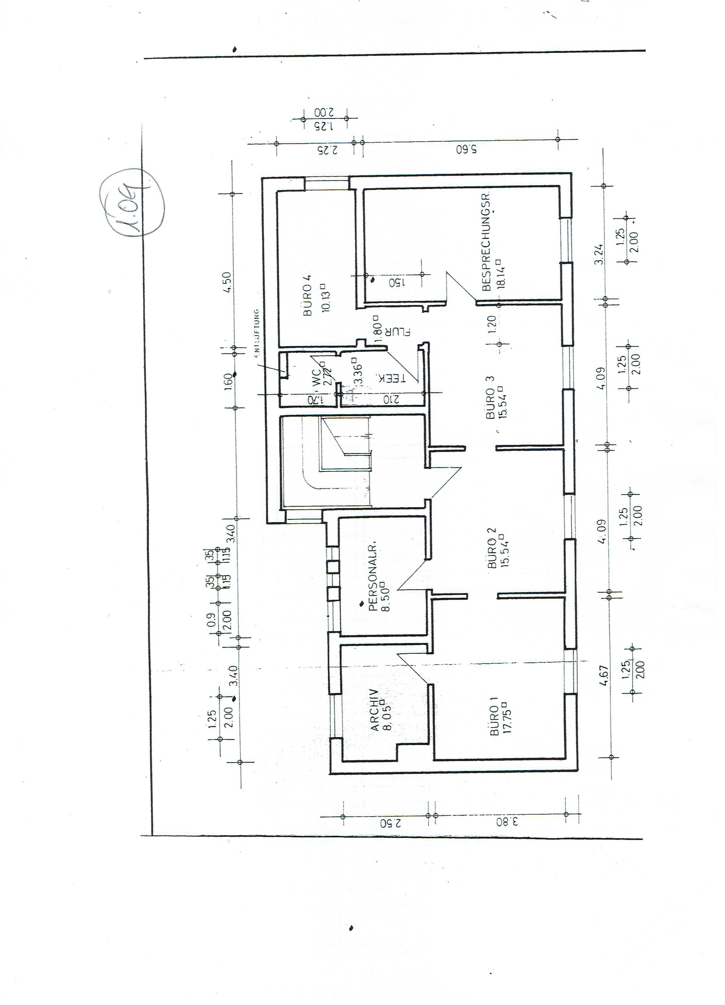 Bürofläche zur Miete provisionsfrei 550 € 1 Zimmer 16,4 m²<br/>Bürofläche Nordend - West Frankfurt am Main 60547