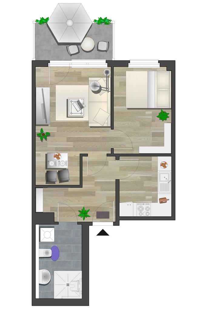 Wohnung zur Miete 287 € 2 Zimmer 45,6 m²<br/>Wohnfläche 3.<br/>Geschoss Paul-Bertz-Str. 42 Helbersdorf 613 Chemnitz 09120