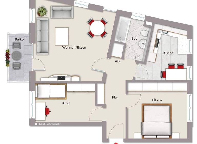 Wohnung zum Kauf 220.000 € 3 Zimmer 71 m² Müllen Neuried 77743