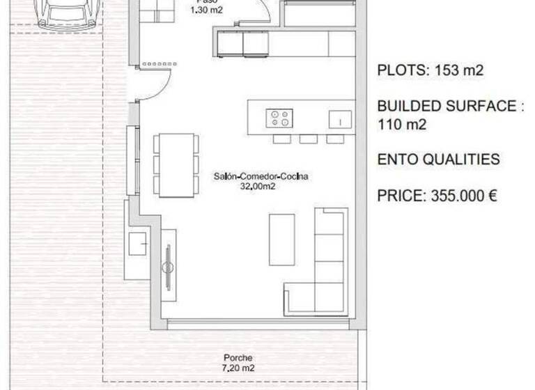 Villa zum Kauf provisionsfrei 385.000 € 4 Zimmer 110 m² 153 m² Grundstück San Javier 30730