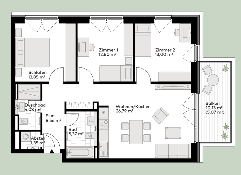 Wohnung zur Miete - Erstbezug 1.749 € 4 Zimmer 90 m² 1. Geschoss Pinneberg 25421