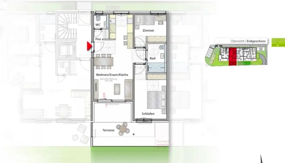 Wohnung zur Miete 1.500 € 3 Zimmer 99,8 m²<br/>Wohnfläche EG<br/>Geschoss ab sofort<br/>Verfügbarkeit Mörikestraße 52 Plattenhardt Filderstadt 70794