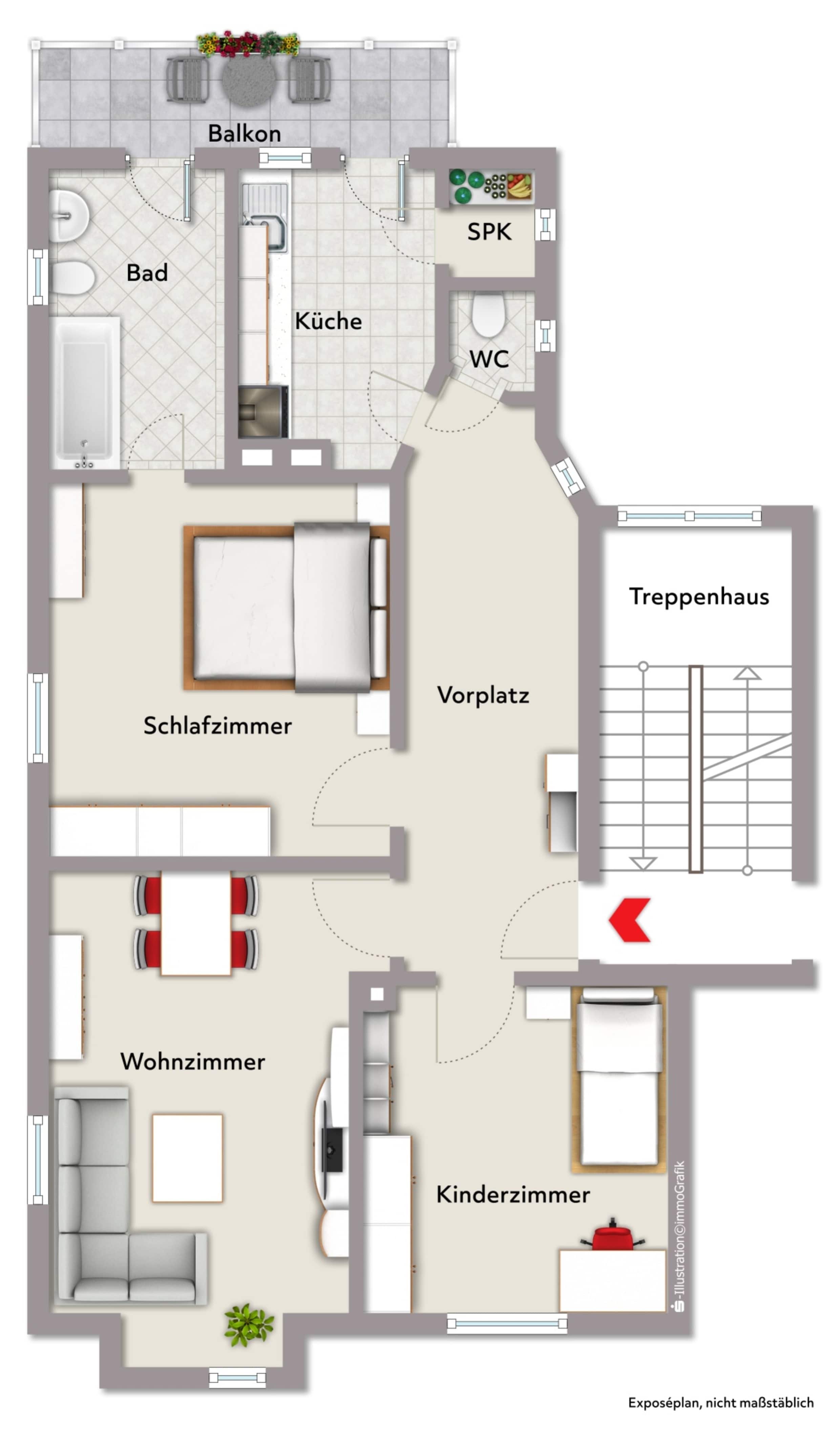 Wohnung zum Kauf 490.000 € 3,5 Zimmer 92 m²<br/>Wohnfläche Vogelsang Stuttgart 70193