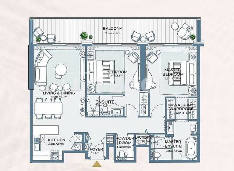 Studio zum Kauf 1.065.000 € 3 Zimmer 112 m² 2. Geschoss Ras Al Khaimah