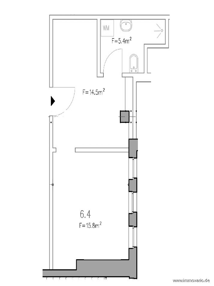 Wohnung zur Miete 285 € 1 Zimmer 35,7 m²<br/>Wohnfläche 6.<br/>Geschoss Keplerstraße 9/9a Hasselbachplatzviertel Magdeburg / Altstadt 39104