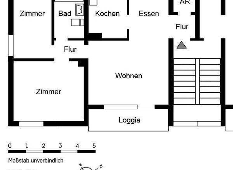 Wohnung zur Miete 619 € 3,5 Zimmer 67,1 m² 3. Geschoss Kaiserstraße 9 Moers-Mitte Moers 47441