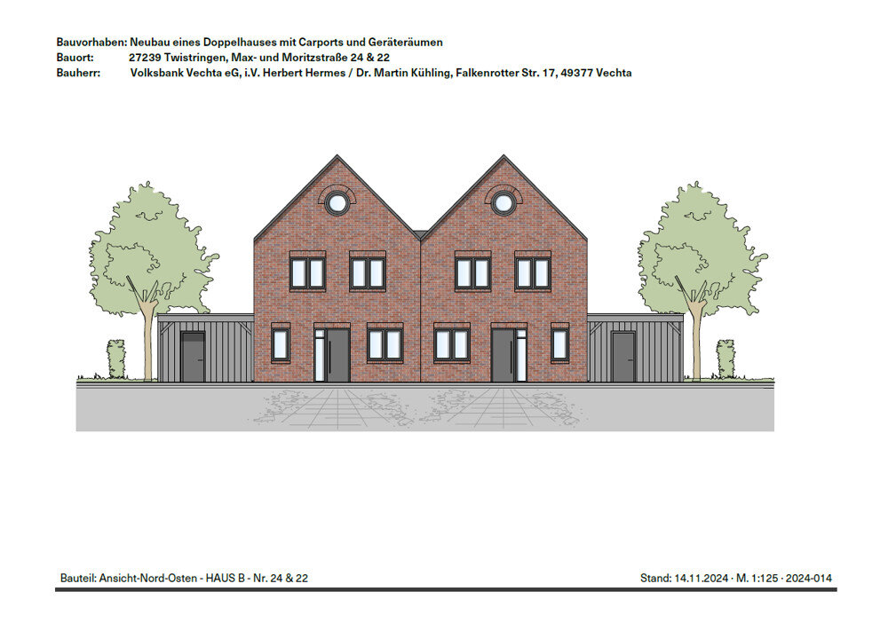 Doppelhaushälfte zum Kauf 390.000 € 4 Zimmer 121,1 m²<br/>Wohnfläche 281 m²<br/>Grundstück Twistringen Twistringen 27239