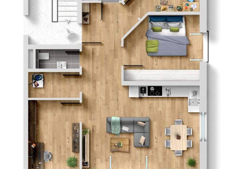 Wohnung zur Miete 870 € 4 Zimmer 85 m² 1. Geschoss frei ab 01.05.2026 Ziegeläcker 9 Mühlingen 78357