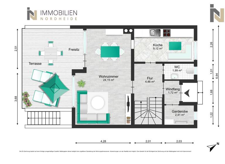 Reihenendhaus zum Kauf provisionsfrei 269.000 € 4 Zimmer 83,7 m²<br/>Wohnfläche 364,9 m²<br/>Grundstück Buchholz Buchholz in der Nordheide 21244