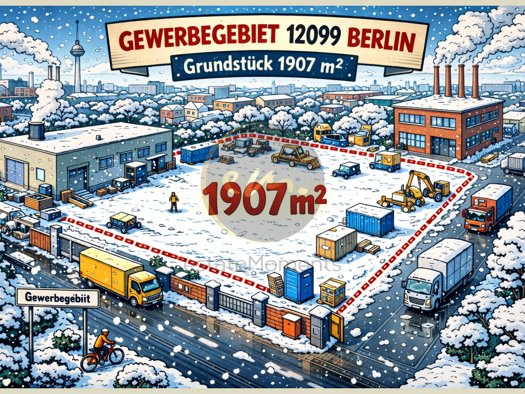Grundstück zum Kauf 3.800.000 € 1.907 m² Grundstück frei ab sofort Tempelhof Berlin 12099
