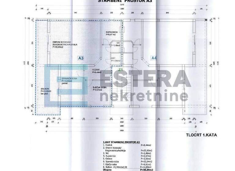 Wohnung zum Kauf 274.000 € 2 Zimmer 86 m² 1. Geschoss Privlaka