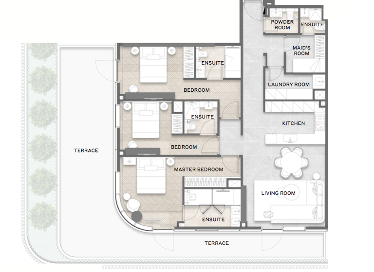 Wohnung zum Kauf - Erstbezug 877.954 € 4 Zimmer 188,6 m² Dubai